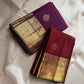 Burgundy Vairaoosi – Pure Kanchipuram Silk Saree
Classic burgundy body woven with Vairaoosi ✨
with delicate gold floral medallion buttas for temple elegance
antique-gold korvai borders with rosettes & chevron. Silk Mark Certified, delivery in 2 weeks