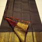 Mathura Layam — Pure Silk Kanchipuram Saree
Deep espresso brown with gold varisaipet checks & peacock zari border
Vermilion red vaira-kattam pallu | Silk Mark Certified | Ships in 2 Weeks | Free USA Shipping