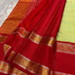 Pistachio Ganga Jamuna – Pure Kanchipuram Silk Saree
pistachio green body with zari kattam & floral buttas ✨
Ganga Jamuna borders in emerald green & vermilion red 🌿🔥
vermilion red pallu richly woven with zari, Silk Mark Certified, delivery in 2 weeks