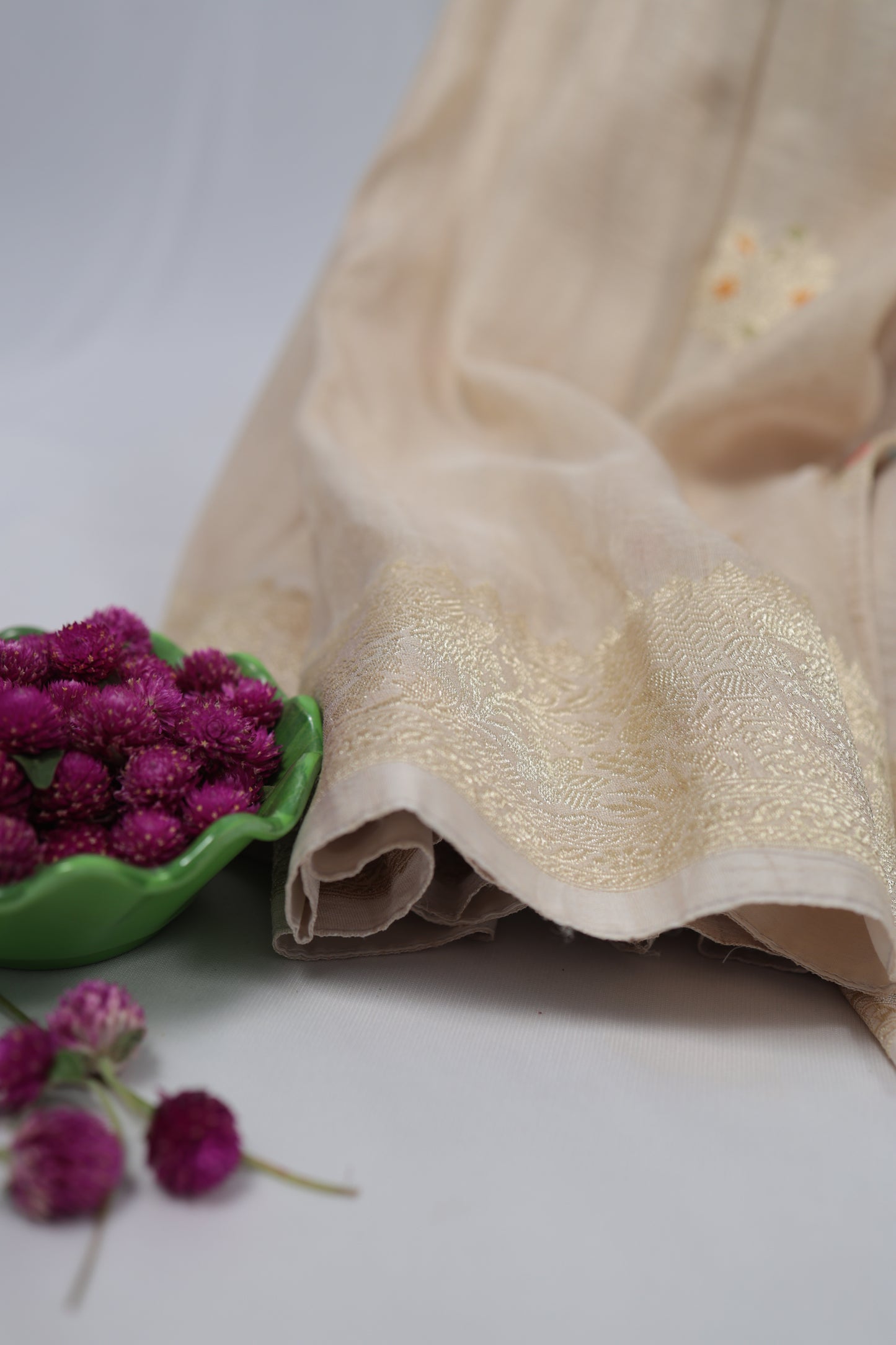 Lightweight tussar georgette Banarasi saree for special occasions