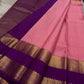 Blush Lattice – Pure Kanchipuram Silk Saree
Pleasant Pink Body with Zari Kattam Checks
Petite Kamalam Buttas Scattered Across the Body
Contrast Purple Rettapet Border with Ornate Motifs
Grand Purple Pallu. Silk Mark Certified, delivery in 2 weeks