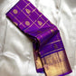 Leelavati Kattam
Amethyst Purple Kanchipuram Silk Saree
Zari-Woven Checks with Elephant Procession Border