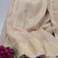 Elegant pure Banarasi silk saree in soft golden beige tone