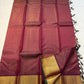 Shyama Vairaoosi — Pure Silk Kanchipuram

Deep Shyama brown with micro Vairaoosi pinstripes

Temple-column antique gold zari border, bottle-green selvedge

 Grand striped zari pallu with hand-tied tassels

Silk Mark Certified • free shipping