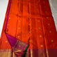 Kalpana  
Pure Silk Kanchipuram Saree  
Burnt Orange with Golden Buttas  
Intricate Magenta & Gold Zari Border