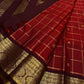 Sindhura Varna – Ruby Red & Maroon Pure Silk Kanchipuram Saree
Intricate gold kattam checks with dainty zari buttas & antique maroon borders ✨
Silk Mark Certified • Ships in Two Weeks • Free Shipping within USA ✅