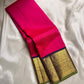 vibrant bright fuschia pink , purple vanasringaram border with a green  selvedge !