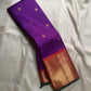 Mayuri -Purple Coral Pure Silk Kanchipuram Saree with Kamalam Buttas, Red-Orange Mayil Border & Exquisite Vanasringaram Zari Pallu