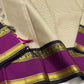 Biscuit Beige Amethyst — Pure Silk Kanchipuram (Handloom)
Micro kattam checks in biscuit-beige with amethyst korvai borders & black selvedge
Silk Mark Certified • Free USA Shipping • Ships in 1 Week (2 Weeks with stitching) ✅