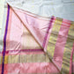 Pink pearl - Pure Kanchipuram Silk with petite chakram zari buttas

Contrast rose-pink border with magenta temple (reku) peaks & floral vine zari
Silk Mark Certified • Free USA Shipping • Ships in Two Weeks