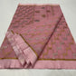 Pink Floss Chanderi Silk Saree with All-Over Sona Roopa Jaal in Gold & Silver Zari – Lightweight, semi Sheer, and Elegantly Handwoven