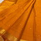 Small Border – Golden Mustard 🌼
Pure Kanchipuram silk in deep golden-mustard with petite zari buttas and floral vines border ✨
Silk Mark Certified • Free USA Shipping • Ships in Two Weeks ✅
