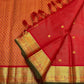 Sringaram Red Vairaoosi – Pure Kanchipuram Silk Saree
Red body with zari coin & floral buttas;
Broad gold border with vairaoosi l & peacock panel; Zari pallu
Silk Mark Certified | Blouse Piece Included | Fall & Pico Done
…read description