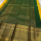 Manjal Pachai Kattam
Pure Kanchipuram Silk Saree – Marigold Yellow Body with Green Checks & Petite Zari Buttas
Deep Green Korvai Borders with Rich Gold Zari Weave & Traditional Elephant Motifs
Silk mark certified , ships in 2 weeks