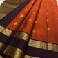 Amudham — Rust Orange Pure Silk Kanchipuram
Rust-orange body with golden paisley buttas & coffee-brown zari borders ✨
Silk Mark Certified • Free Shipping USA • Ships in Two Weeks ✅