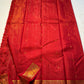 Vermillion Swarna Vairaoosi — Pure Kanchipuram Silk Saree
Vermillion red body with fine vairaoosi stripes, gold rosette buttas, and Gandaberunda borders in antique zari.
Silk Mark Certified • Free Shipping within USA • 2 weeks
