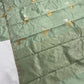 Pure Silk Chanderi – Sage Green with Gold & Silver Stag Motifs
Subtle Kaddi Border & Matching Sage Tissue Pallu ✨
Silk Mark Certified • Free Shipping within USA • Ships in Two Weeks