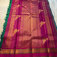Kavi ✨ – Pure Kanchipuram Silk Saree
Teal Blue Silk Body with Lustrous Shot Weave
Rich Magenta Contrast Border in Gold Zari
Grand Pallu with Intricate Kili (Parrot) Motifs
Magenta Blouse with Matching Zari Border Silk Mark Certified, delivery in 2 weeks
