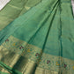 Vibha pastel sage green  Pure Kanchipuram Silk Saree Blending the Grandeur of South Indian Weaving with Paithani-Inspired Floral Zari Borders and a Lustrous Rose Gold zari Pallu
