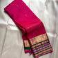 Kaamini ✨ — Fuschia Pure Kanchipuram Silk Saree
With Scattered Gold Zari Buttas on Lustrous Body
Bold Striped Korvai Border in Green & Blue Accents
Grand Fuschia Pallu Woven in Intricate Gold Zari
Contrast Blouse with Matching Zari Border Finish