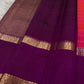 Pink Shot with Rani Radiance ✨ – Pure Kanchipuram Silk Saree with Gold Zari Kattam Checks, Plum Korvai Border & Grand Brocade Pallu – Silk Mark Certified, Fall & Pico Done, Blouse Stitching Available, ships in 2 weeks