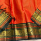 Aruna Mayil Chakram
Pure Kanchipuram Silk Saree – Reddish-Orange Body with Gold Zari Chakram Buttas
Contrast Bottle Green Korvai Borders with Mayil & Temple Motifs
Grand Zari Pallu with Diamond Brocade Weave & Hand-Knotted Tassels
Silk Mark Certified ✅ |