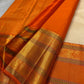 Ivory Marigold — Pure Silk Kanchipuram Saree
Pearl-Ivory Body with Gold Buttas & Kesari-Orange Peacock Zari Border ✨
Silk Mark Certified • Free USA Shipping • Ships in 2 weeks