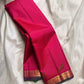 Vairaoosi Kili – Pink ✨
Pure Silk Kanchipuram Saree
with Delicate Parrot Motifs 🕊️
Vanki Neli Zari Border 🌿 with peacock and paisley motifs 
& Opulent Brocade Pallu ✨