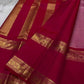Pure silk kanchipuram rose pink color body with zari mayil chakram  buttas , raspberry pink  border with ornate Pallu