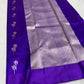 Pure Silk Chanderi – Royal Violet with goldSilver Lotus Buttas
Plain Violet Border & Shimmering Silver Tissue Pallu ✨
Silk Mark Certified • Free Shipping within USA • Ships in Two Weeks