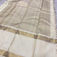 Sathia – A Radiant Ivory Kanchipuram Silk Saree with Zari Checks, Rettai Pet Rudhraksham Borders & a Grand Pallu Woven in Sacred Rudhraksham Motifs