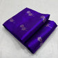 Pure Silk Chanderi – Royal Violet with goldSilver Lotus Buttas
Plain Violet Border & Shimmering Silver Tissue Pallu ✨
Silk Mark Certified • Free Shipping within USA • Ships in Two Weeks