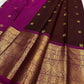 Pure silk Kanchivaram Butta saree with majestic Yazhi guardian motifs woven in antique gold zari