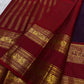 Purnima ✨ – Kumkum-Red & Aubergine Kanchipuram Pure Silk Saree
With Zari Winged Horse Buttas on the Aubergine Body
Grand Gold Annam & Floral Korvai Border with Temple Rekku
Varisaipettu Striped Gold Brocade Pallu with Hand-Knotted Tassels
Silk Mark