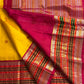 Pasupu sonaroopa -yellow body with green chakram & maroon sheaf buttas • Varisaipet korvai borders in rust, olive & rani pink with dual-tone zari • Grand  pallu with temple vines & medallions ✨
Silk Mark Certified ✅ • Free Shipping within USA in 1 week