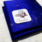 Pure tissue silk handloom chanderi ink blue  with zari butta all over