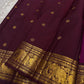 Mythili – Deep Pink Kanchipuram Silk Saree with Kamalam Buttas
Intricately woven with Vanasringaram motifs in a regal brown border
A heritage drape featuring elephants, peacocks & Rudhraksham