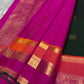 Varna Jaalam Green — Pure Silk Kanchipuram
Bottle-green body with gold chakram & mayil buttas, korvai pink-orange border
Silk Mark Certified • Free USA Shipping • Ships in Two Weeks ✅