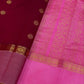 Cherry Red Silk Cotton Saree  
Raspberry Pink Rettapet Border  
Pavun Coin Butta All Over  
Grand Floral & Rudraksham Pallu