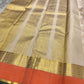 Ivory Saffron Zari Kattam | Pure Kanchipuram Silk ✨
Ivory body with zari kattam checks, gold buttas & saffron border 🍂
Silk Mark Certified • Free Shipping within USA • Ships in Two Weeks ✅