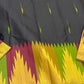 Ettukol Karuppu — Pure Silk Kanchipuram
Inky-black body with parrot-green & mustard buttas, korvai temple peaks in gold, wine & green ✨
Silk Mark Certified • Ships in Two Weeks • Free Shipping within USA