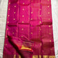 Nakshatra – Radiant pink Vairaoosi Kanchipuram Silk Saree Adorned with Mayil & Chakram Zari Buttas, Featuring an Ornate Kamalam and Floral Vine Zari Border, Flanked by Varisaipet Motifs, and a Pallu Woven with Sacred Thulasi Madams and Regal Kamalams