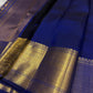 Tara – Royal Blue Kanchipuram Pure Silk Saree with shimmering Blue silk and Zari woven Mayil Motifs
The bold Baavanji border and exquisite chevron pallu add grandeur! Pure silk zari stunner