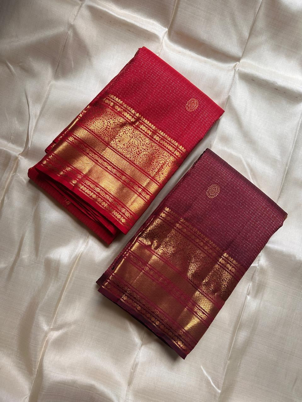 Kani- Brown   ✨ – Shimmery Brown Pure Mulberry Silk Kanchipuram Saree with Intricate Zari Kamalam Buttas, Varisaipet Muthuseer & Annampet Floral Borders, Flowing Vines, Bavanji Border Deck, and Diamond Pet Pallu with Thilakam Motifs  Silk Mark Certified