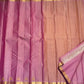 Pure Kanchipuram silk saree in pastel pink with antique gold zari weaving