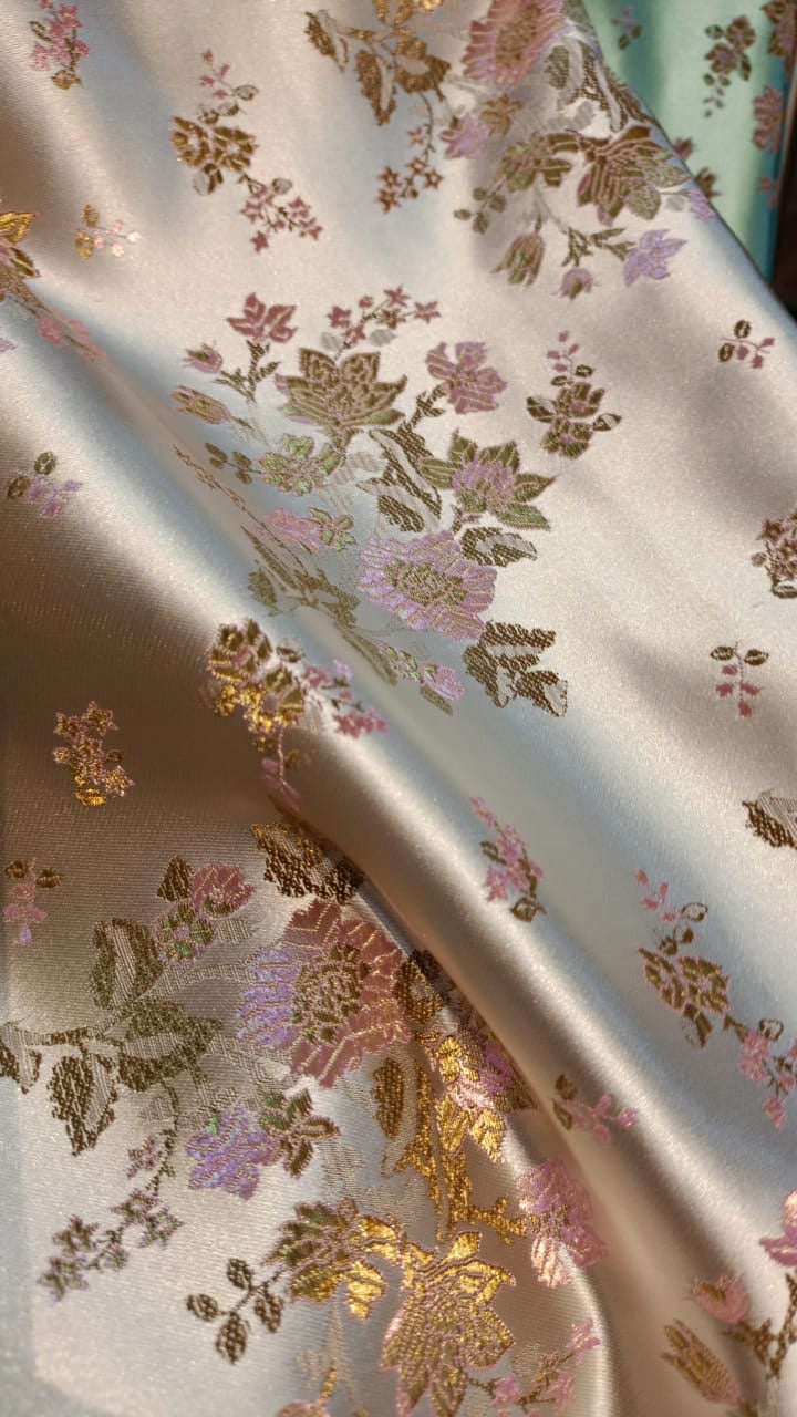 Pure Parcha silk Banarasi blouse with satin finish and zari woven detail shipped from New Jersey USA