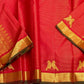 Sindoor Kili Vairaoosi — Pure Silk Kanchipuram Saree
Arakku-red body with twin parrot buttas and marigold-orange kasu jaal pallu
Silk Mark Certified • Ships in Two Weeks • Free Shipping within USA