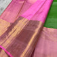 Mira 💚✨ – Pure Kanchipuram Silk Saree
In a Festive Vibrant Parrot Green Hue
Contrasting Pink Rettapet Border & Pallu
Intricate Vanasringaram Motifs in Zari Weave
Traditional Bavanji Border Detailing
Silk Mark Certified | Blouse Fabric Attached