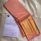 Peach Rose – Pure Korvai Kanchipuram Silk Saree
Peach body with gold coin buttas & pure 4G zari korvai border
Contrast rose pink pallu with grand pure zari weaving
Silk Mark Certified | Fall & Pico Done | Blouse Stitching Available ($30)
Free Shipping