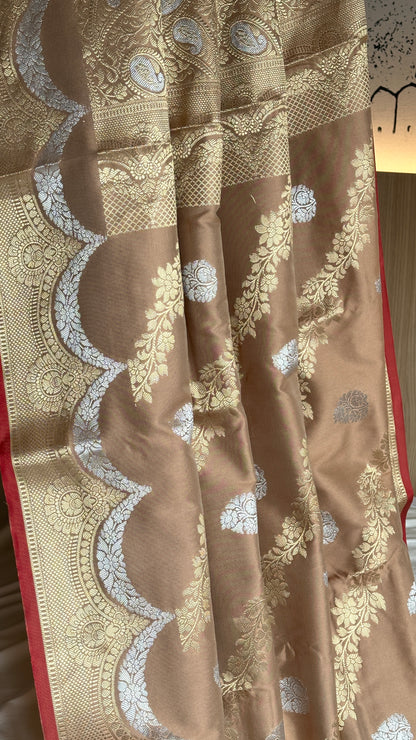 Soft banarasi handwoven saree -